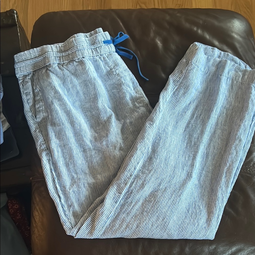 Talbots Women's Blue Striped Pants